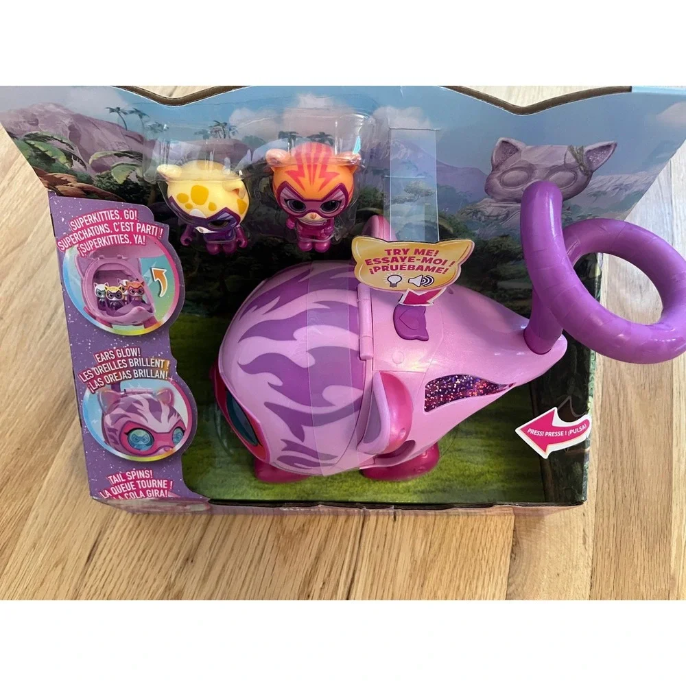 Disney Junior SuperKitties Su-Purr Wild Kitty Copter Toy with Figures Pink